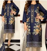 Lawn Heavy Full Embroidered Suit With Chiffon Dupatta UnStitched (DRL-742) Price in Pakistan