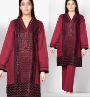 Adorable Linen Sequins Embroidered Linen Dress 2022 2-Piece  (LN-338) Price in Pakistan