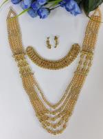 Beautiful Stylish Necklace Set With Pearls Mala & Earrings  (PS-477) Price in Pakistan