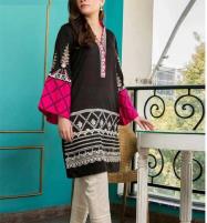 Black Heavy Embroidered 2-Piece Lawn Dress With Embroidered Trouser (DRL-1150) Price in Pakistan