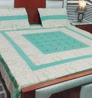 King Size Embroidery Patch Work Bed Sheet Set (BCP-111)	 Price in Pakistan