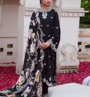 Luxury Linen Embroidered Dress With Silk Printed Dupatta (Unstitched) (LN-391) Price in Pakistan