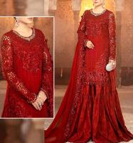 Chiffon Wedding Dress Cutwork & Pearls Heavy Embroidered Dress Chiffon Cutwork Dupatta (Unstitched) (CHI-585) Price in Pakistan