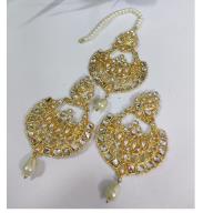 Pearls Earring With Mattha Patti For Girls (PS-514) Price in Pakistan