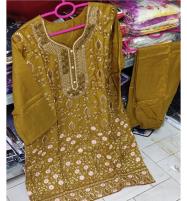 Stitched Cotton Full Heavy Embroidery Suit (DRL-838)	 Price in Pakistan