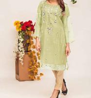 EID COLLECTION Stitched Organza Miror Embroidery Work With Banarsi Trouser (Stitched) (CHI-454) Price in Pakistan