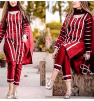 Lawn Front Full Heavy Embroidered Dress Trouser Emb (2 Pec Unstitched Dress) (DRL-1114) Price in Pakistan
