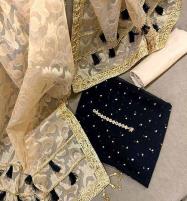 Embroidered Chiffon Banarsi Dress with Organza Jacquard Dupatta (DRL-887) Price in Pakistan