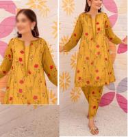 Silk Full Heavy Embroidered Suit with Full Embroidered Trouser (2 Pieces) (UnStitched) (CHI-770) Price in Pakistan