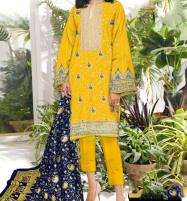 Embroidered Lawn Dress 2023 with Chiffon Dupatta (UnStitched) (DRL-1255) Price in Pakistan
