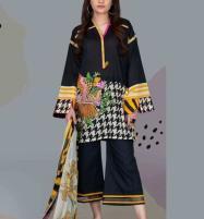Embroidered Lawn Dress With Chiffon Dupatta (UnStitched) (DRL-1181) Price in Pakistan