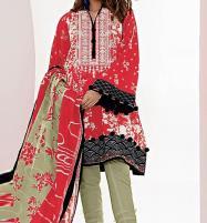 Embroidered Lawn Dress with Chiffon Dupatta (Unstitched) (DRL-1398) Price in Pakistan