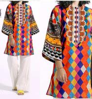Embroidered Lawn Dress With Chiffon Printed Dupatta (UnStitched) (DRL-1208) Price in Pakistan