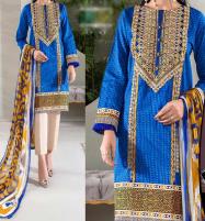 Embroidered Lawn Dress With Pirnted Chiffon Dupatta (Unstitched) (DRL-1162) Price in Pakistan