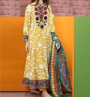 Embroidered Lawn Dress With Printed Chiffon Dupatta (Unstitched) (DRL-1467) Price in Pakistan