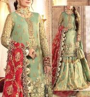 Elegant Masoori Embroidered Wedding Dress with Embroidered Organza Dupatta Collection 2022 (Unstitched) (CHI-607) Price in Pakistan