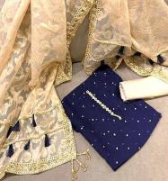 Embroidered Chiffon Banarsi Dress with Organza Jacquard Dupatta (DRL-888) Price in Pakistan