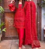 NET Fancy Heavy Sequence Embroidery Work Dress NET Embroidery Dupatta (Unstitched) (CHI-535) Price in Pakistan