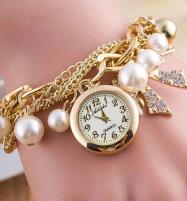 Fashionable Multi Layer Bow Charm Bracelet Watch (ZV-2886) Price in Pakistan