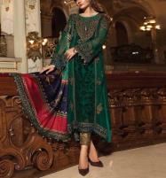 Chiffon Full Embroidery Suit with Digital Printed Silk Dupatta (Unstitched) (CHI-515) Price in Pakistan