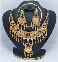 Gold Plated Heart Shape Necklace Set With Earrings (ZV:11625) Price in Pakistan