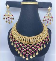 Gold Plated Heart Shape Necklace Set With Earrings (ZV:11631) Price in Pakistan