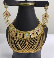 Golden Choker Necklace Long Bells Necklace For Women (PS-517) Price in Pakistan