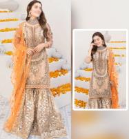 Masoori Handwork Heavy Embroidered Dress with Embroidered Net Dupatta (UnStitched) (CHI-674) Price in Pakistan