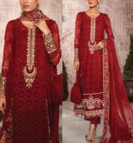 Organza Handwork Heavy Embroidered Wedding Dress 2022 (Unstitched) (CHI-798) Price in Pakistan