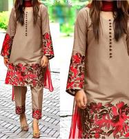 Lawn Heavy Full Embroidered Dress EMB Trouser (2-Pcs) Un-Stitched (DRL-632) Price in Pakistan
