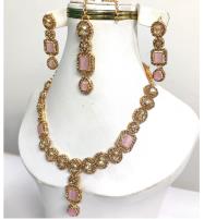 Imitation Pink Stone Jewelry Set for Wedding (PS-520) Price in Pakistan