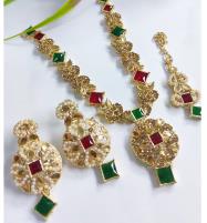 Beautiful Store Work Necklace Set With Earring & Matha Patti (PS-534)	 Price in Pakistan
