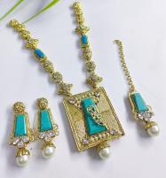 Turkish Design Necklace Set Earring & Matha Patti  (PS-535)	 Price in Pakistan