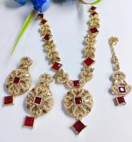Maroon Jewelry Set Earring Matha Patti (PS-538)	 Price in Pakistan