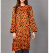 Khaddar Printed 2 Piece Suit 2022 Unstitched Winter Dress (KD-184) Price in Pakistan