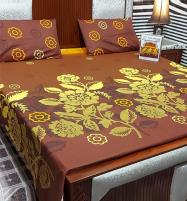 Double Bed Sheet Salonika Mix Cotton With 2 Pillow Cover (BCP-118) Price in Pakistan