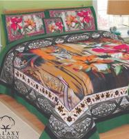 Digital Printed Soft Cotton King Size 4 Pec Bed Sheet 2 Pillow 1 Cushion (BCP-103) Price in Pakistan