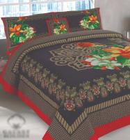 Digital Printed Soft Cotton King Size 4 Pec Bed Sheet 2 Pillow 1 Cushion (BCP-104) Price in Pakistan