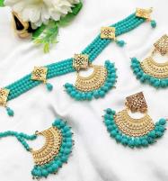 Feroza Pearls Necklace Set With Earrings and Matha Patti (PS-411) Price in Pakistan