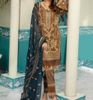 Latest Chiffon Heavy Embroidered Dress With Emboridered Dupatta (Unstitched) (CHI-553) Price in Pakistan