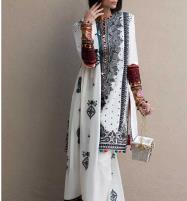 Latest Embroidered 3 Pcs Dress With Bamber Chiffon Embroidered Dupatta (UnStitched) (DRL-1223) Price in Pakistan