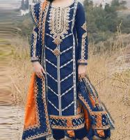 Latest Embroidered Lawn Dress With Bamber Chiffon Dupatta (UnStitched) (DRL-1439) Price in Pakistan