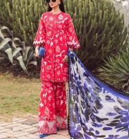 Latest Printed Lawn Dress With Printed Chiffon Dupatta (Unstitched) (DRL-1628) Price in Pakistan
