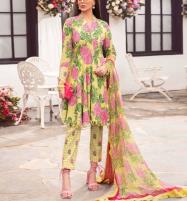 Latest Digital Printed Lawn Dress EMB Patches With Printed Chiffon Dupatta (Unstitched) (DRL-1638)	 Price in Pakistan