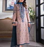Luxury Lawn Embroidered Dress with Bamber Embroidered Chiffon Dupatta (UnStitched) (DRL-1317) Price in Pakistan