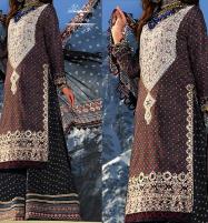 Lawn Embroidered Spengle Work Dress With Printed Chiffon Dupatta (Unstitched) (DRL-1143) Price in Pakistan