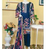 Lawn Sequence Heavy Embroidered Dress With Lawn Printed Dupatta (Unstitched) (DRL-1697) Price in Pakistan