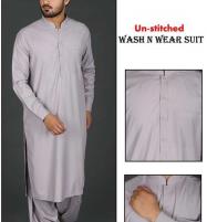 Wash and Wear Shalwar Kameez Unstitched Light Grey  (MSK-83) Price in Pakistan