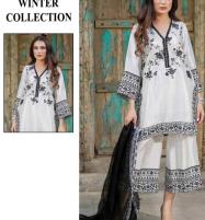 Linen 2 Pcs Full Embroidered Suit WIth Embroidery Trouser Unsicthed (LN-245) Price in Pakistan