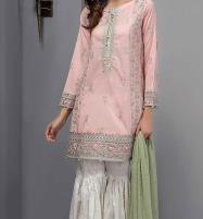 Linen Light Pink Suit With Wool Shawl Printed Trouser (Unstitched) (LN-108) Price in Pakistan